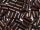 Wood bead tube 7x15mm dark brown