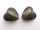 Foil bead heart (4pcs) dark smokey grey  FH0090