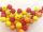 Tsekkiläinen puuhelmi keltainen, oranssi ja punainen sekoitus 10 mm (50kpl)