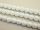 Glass bead round curvy white