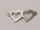 Ruostumaton teräs linkkiosa sydämet 12x32mm (1kpl)
