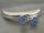 Purse frame faseted blue (105mm)