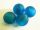 Frosted foil bead 14mm dark turquoise