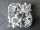 Divider matte silver  rectangle flower with rhinestones