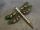 Pendant dragonfly dark green/ brass