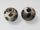 Horn bead 12x13mm brown-black (2pcs)