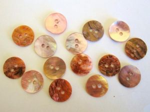 Mother of pearl button 10mm pink