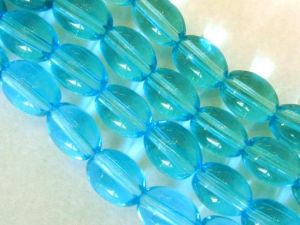 Glass bead grain turquoise JGB0659
