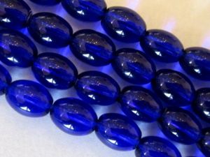 Glass bead grain cobalt blue JGB0641
