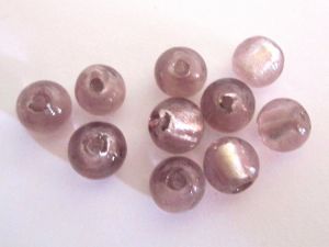 Foil bead 10mm plum FH0143