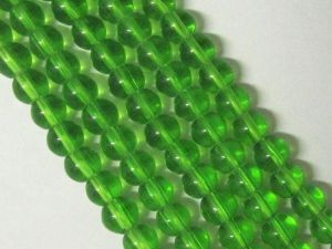 Glass bead 4mm green LH14
