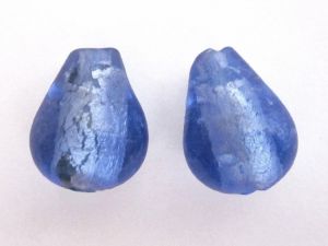 Foil bead drop light blue FH0055 (6pcs)