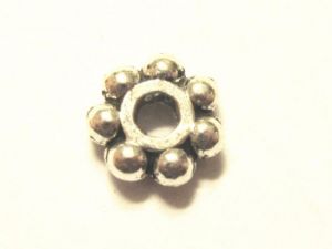 Spacer bead flower antique silver 5,5mm JLF0132