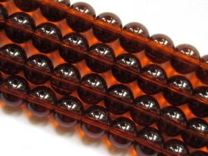 Glass bead 8mm dark amber