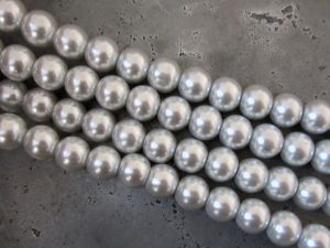 Glass pearl 6mm light grey HL03