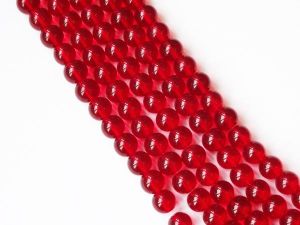 Glass bead 12 mm red