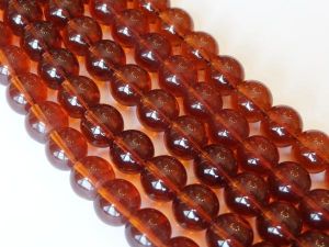 Glass bead 12mm dark amber