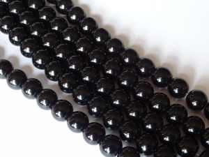 Glass bead 12mm black