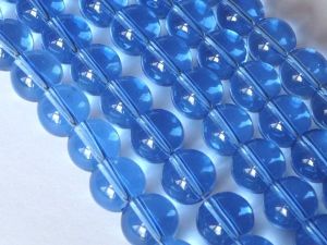 Glass bead 14mm light blue