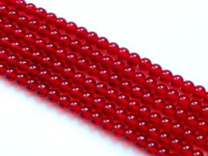 Glass bead 6mm red