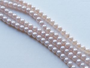 Helmiäislasi 6mm haalean vanharoosa puoliläpikuultava