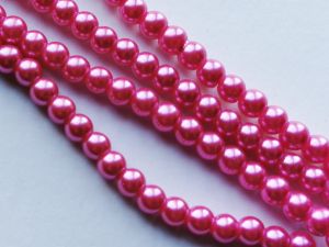 Helmiäislasi 6mm vaalea fuchia