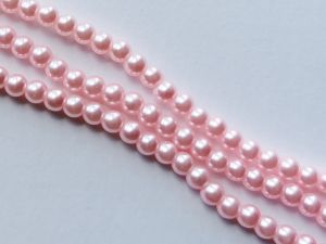 Helmiäislasi 6mm vaaleanpunainen