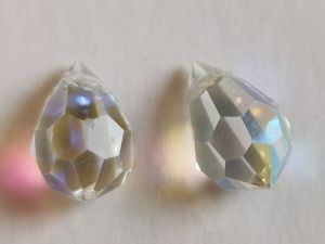 Preciosa 9x15mm kristallipisara kirkas AB (1kpl)