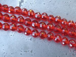 Crystal bead 6mm red KRP0018