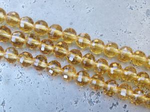Crystal bead 8mm amber
