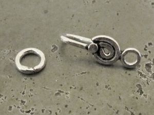 925 silver hook clasp spiral