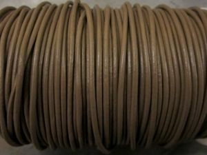 Leather cord 2mm round light brown