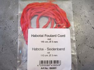 Habotai foulard -silkkinauha punainen