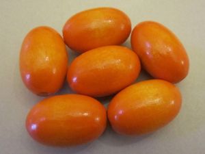 Wood bead grain orange (18x29)