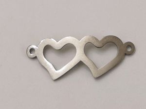 Ruostumaton teräs linkkiosa sydämet 12x32mm (1kpl)