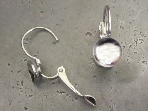 Continental earring hook cup 8mm