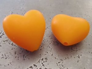 Silicone heart orange