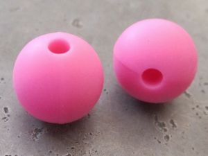 Silicone bead 10mm pink