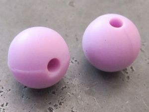 Silicone bead 15mm light lilac