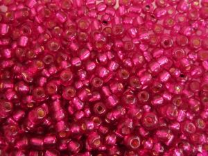 Glass seed bead 6/0 silver foil aniline