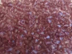 Glass seed bead 6/0 frosted light plum