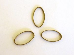 chain loop smooth 7x13mm oval antique brass plated