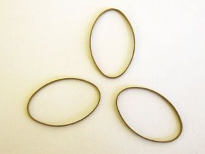 chain loop smooth 16x26mm oval antique brass plated