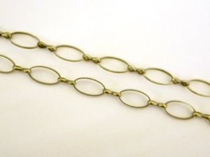 Loop chain antique brass plated oval JCH0004