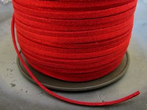Nappa imitation ribbon metallic red 