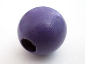 Puuhelmi violetti isoreikäinen (24mm)