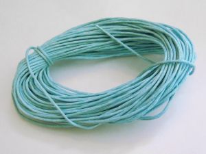 Waxed cotton light turquoise (1mm - 80m) Wholesale