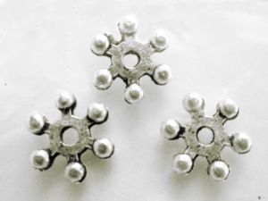 Spacer bead snowflake JLF0072