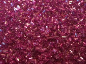 Glass seed bead tube dark pink (bag)