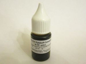 Dyestuff-concentrate for cold enamel transparent yellow
